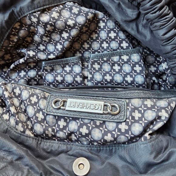 Lockheart Leather And Coated Nylon Ruffle Shoulder Bag - Picture 12 of 15